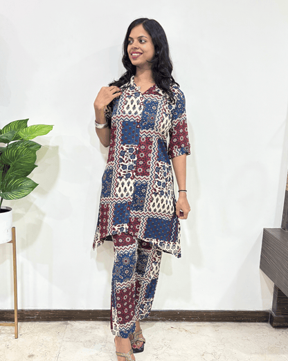 Jahnavi Ajrakh  Co-ord Set