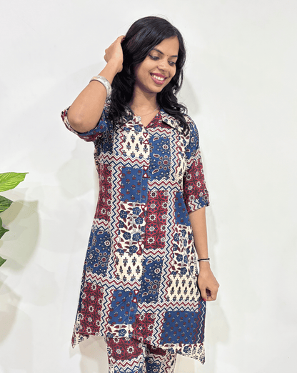 Jahnavi Ajrakh  Co-ord Set