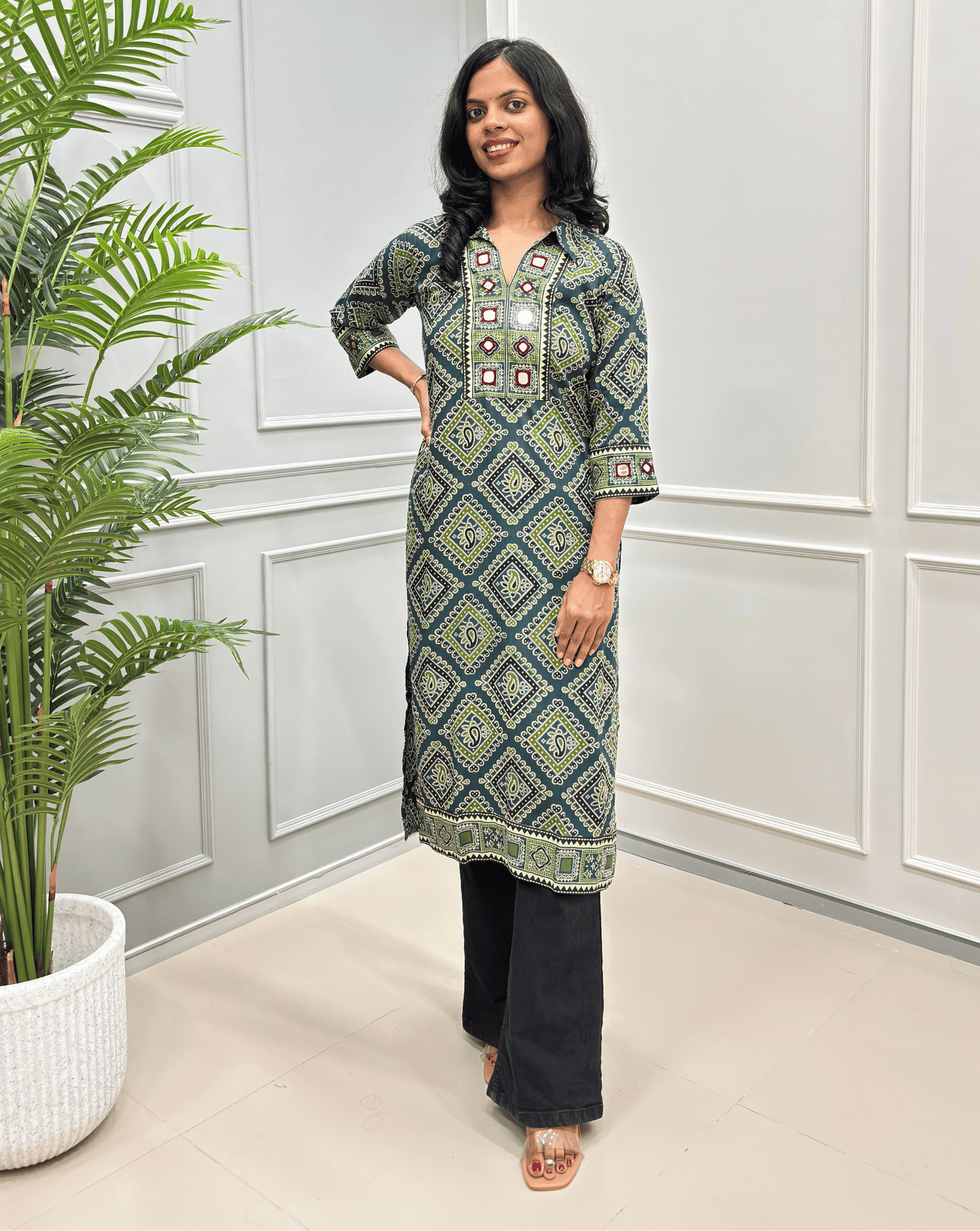 Vanya Ajrakh Long Kurti