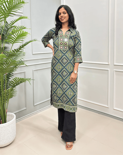Vanya Ajrakh Long Kurti