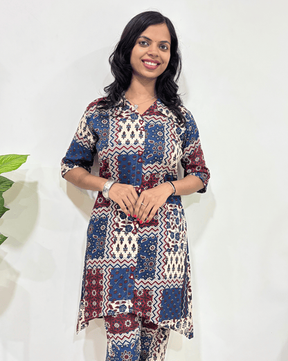 Jahnavi Ajrakh  Co-ord Set