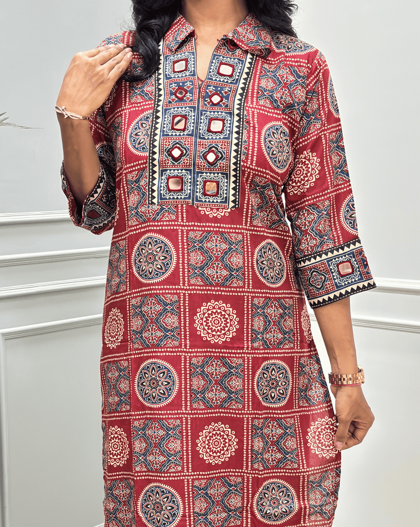 Vanya Ajrakh Long Kurti