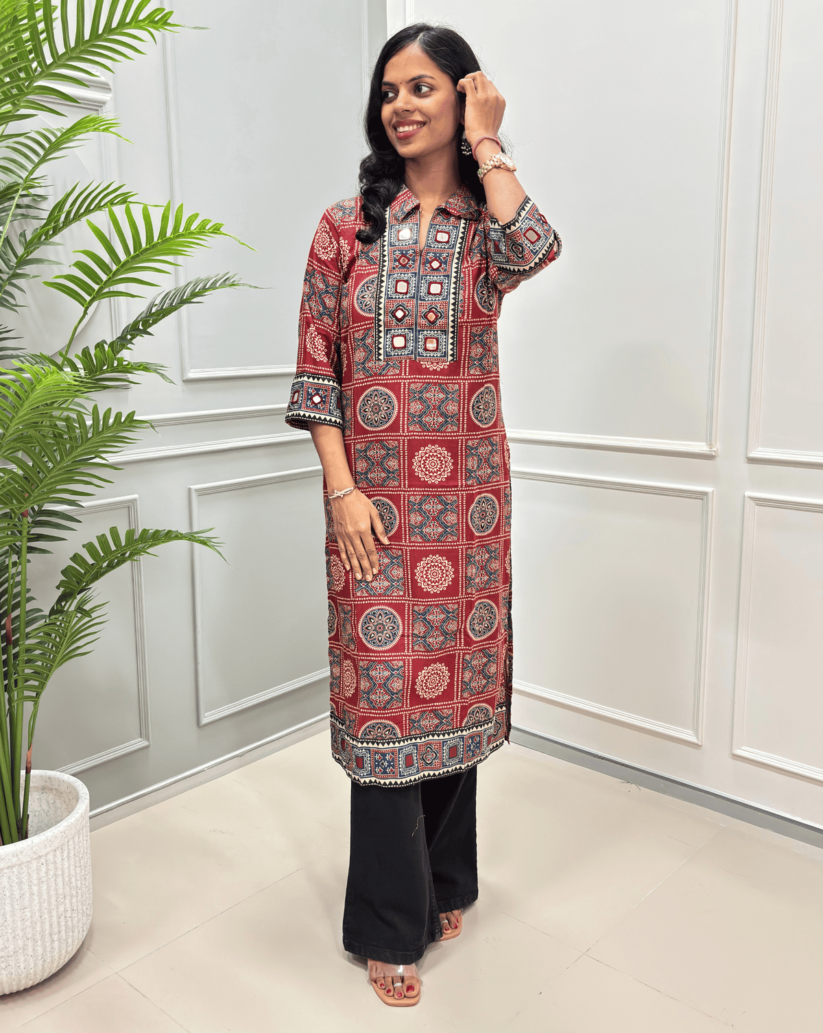 Vanya Ajrakh Long Kurti