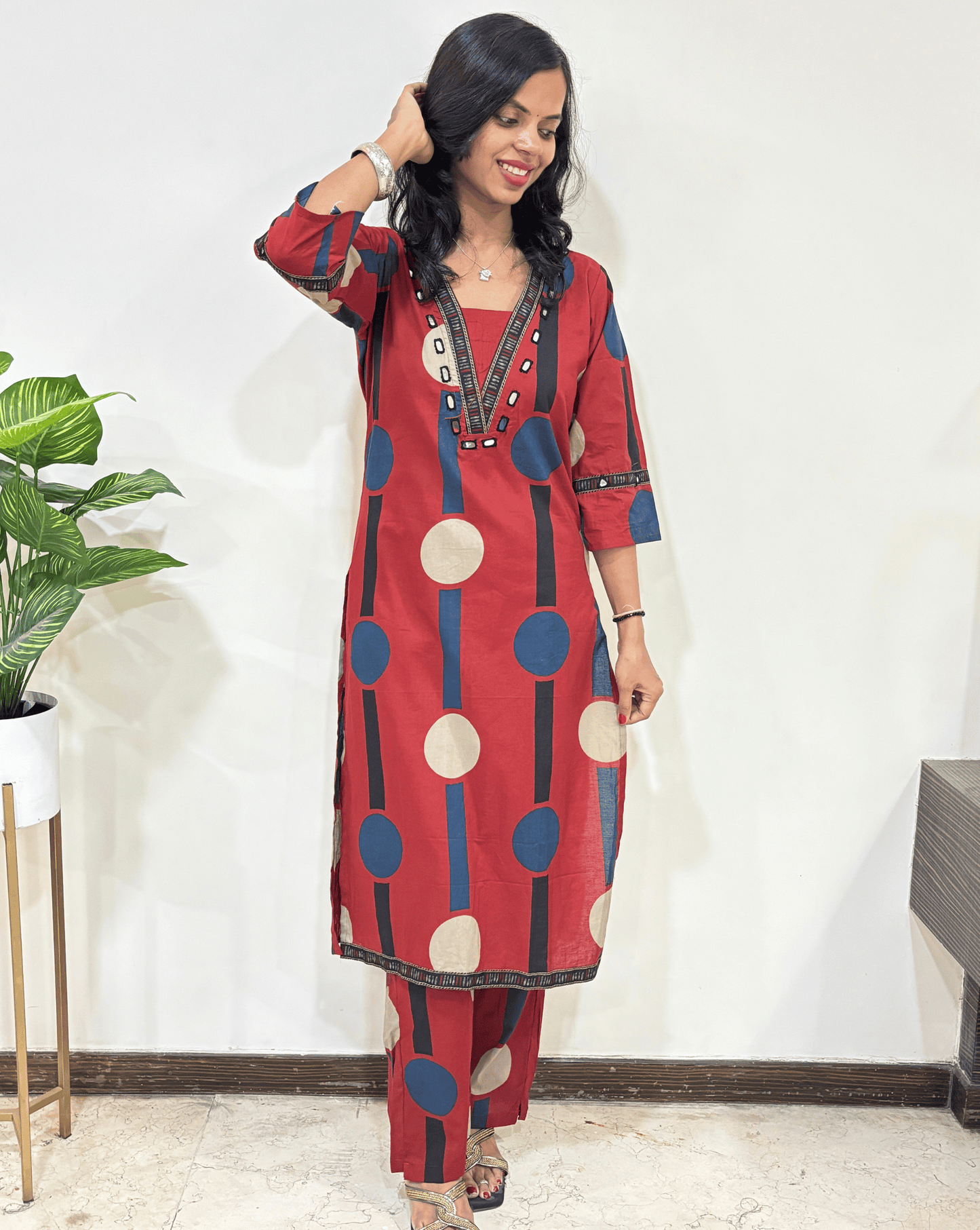 Moon Ajrakh Cotton Co-ord Set