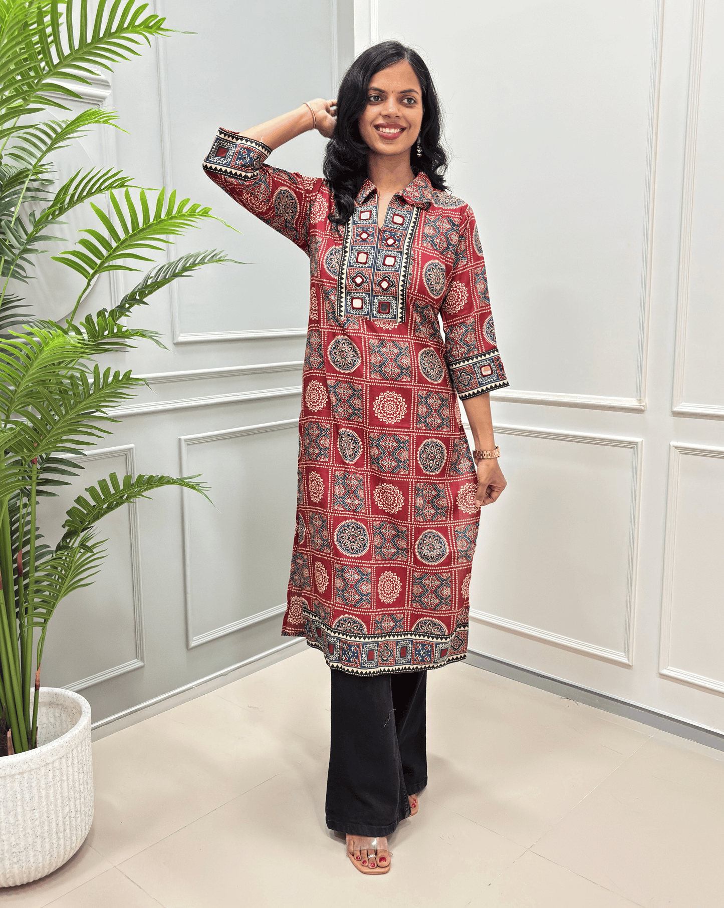 Vanya Ajrakh Long Kurti