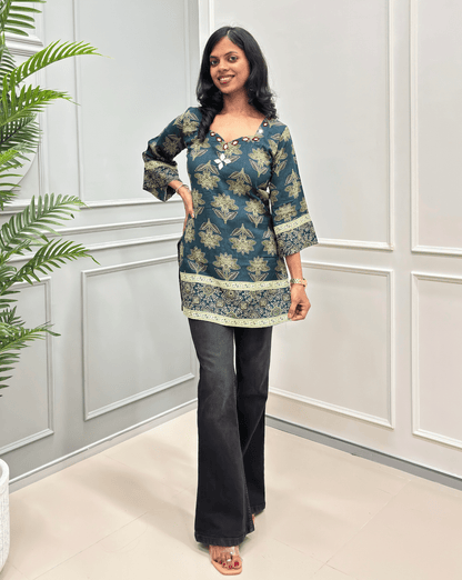 Nysa Ajrakh Short Kurti