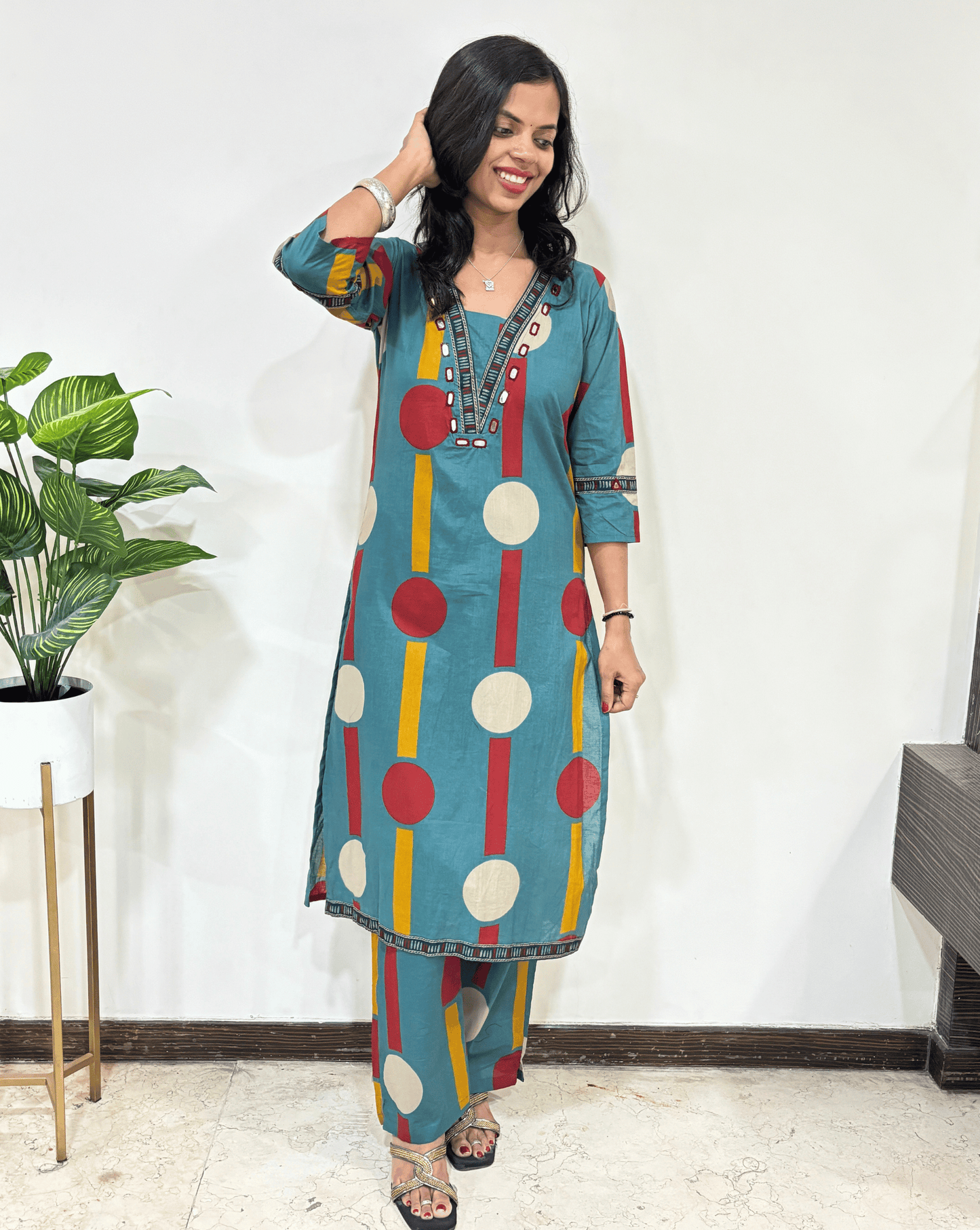 Moon Ajrakh Cotton Co-ord Set