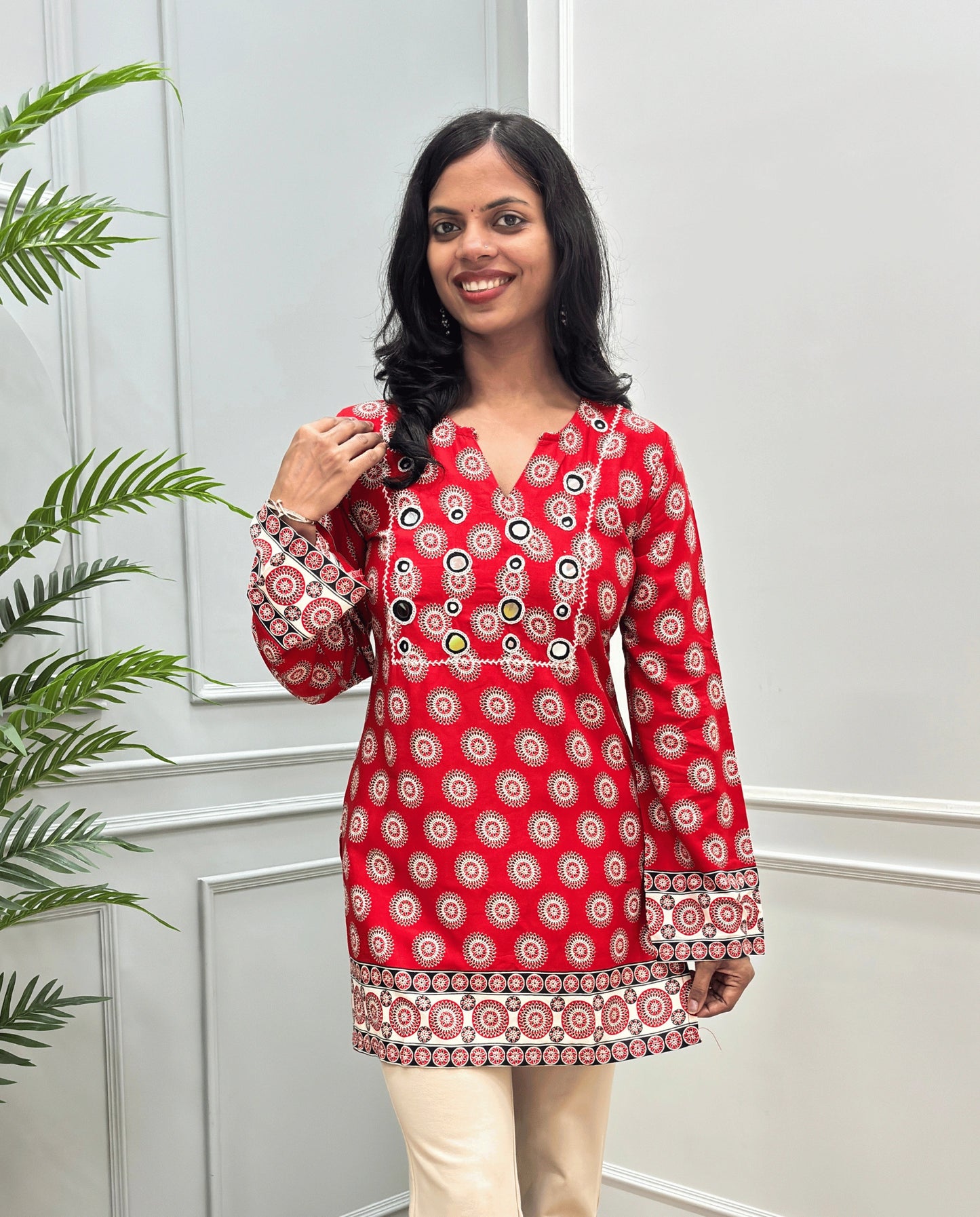 Trisha Ajrakh Short Kurti