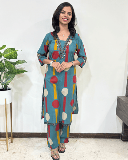 Moon Ajrakh Cotton Co-ord Set