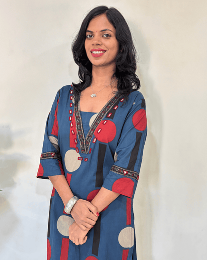 Moon Ajrakh Cotton Co-ord Set