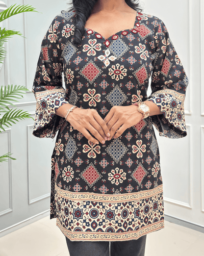Nysa Ajrakh Short Kurti