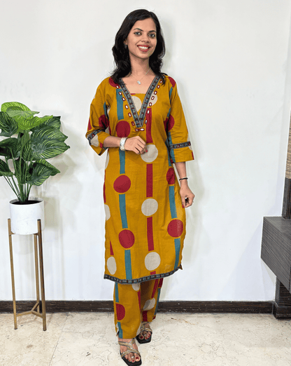 Moon Ajrakh Cotton Co-ord Set