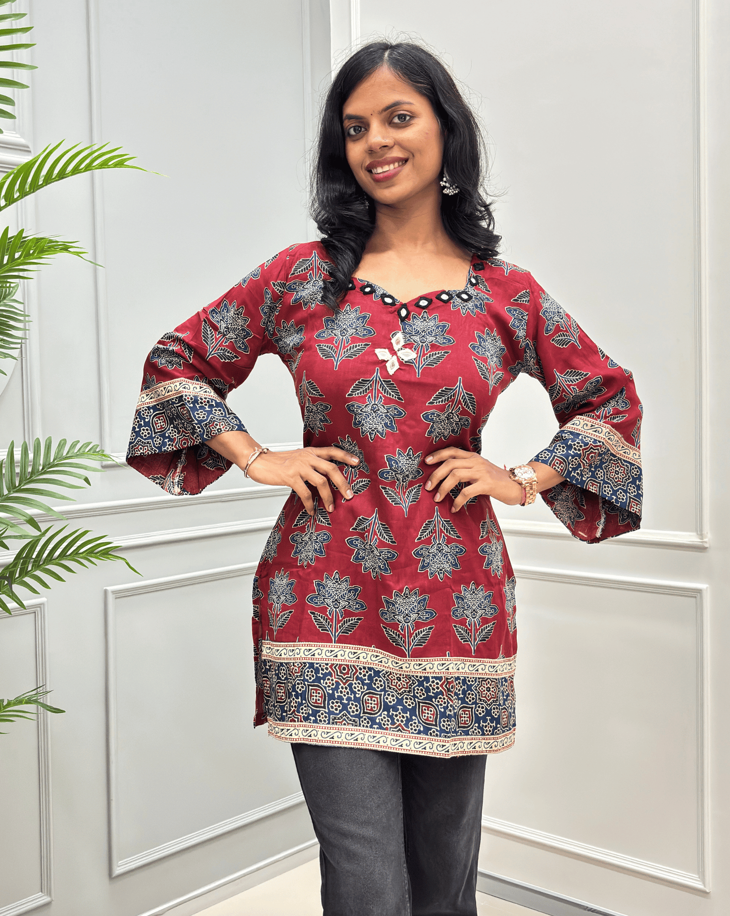 Nysa Ajrakh Short Kurti
