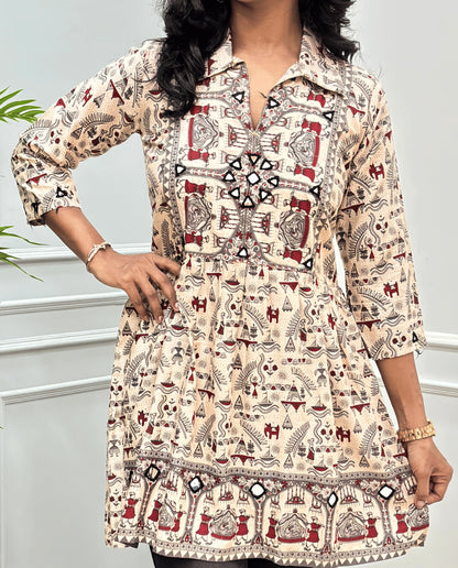 Alisha Warli Cotton Short Kurti
