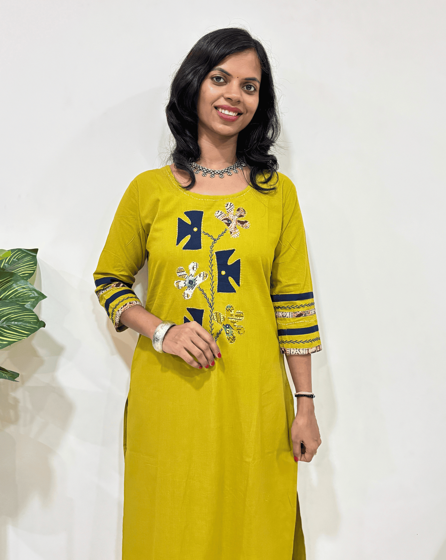 Kiyana Applique-work Cotton Co-ord Set