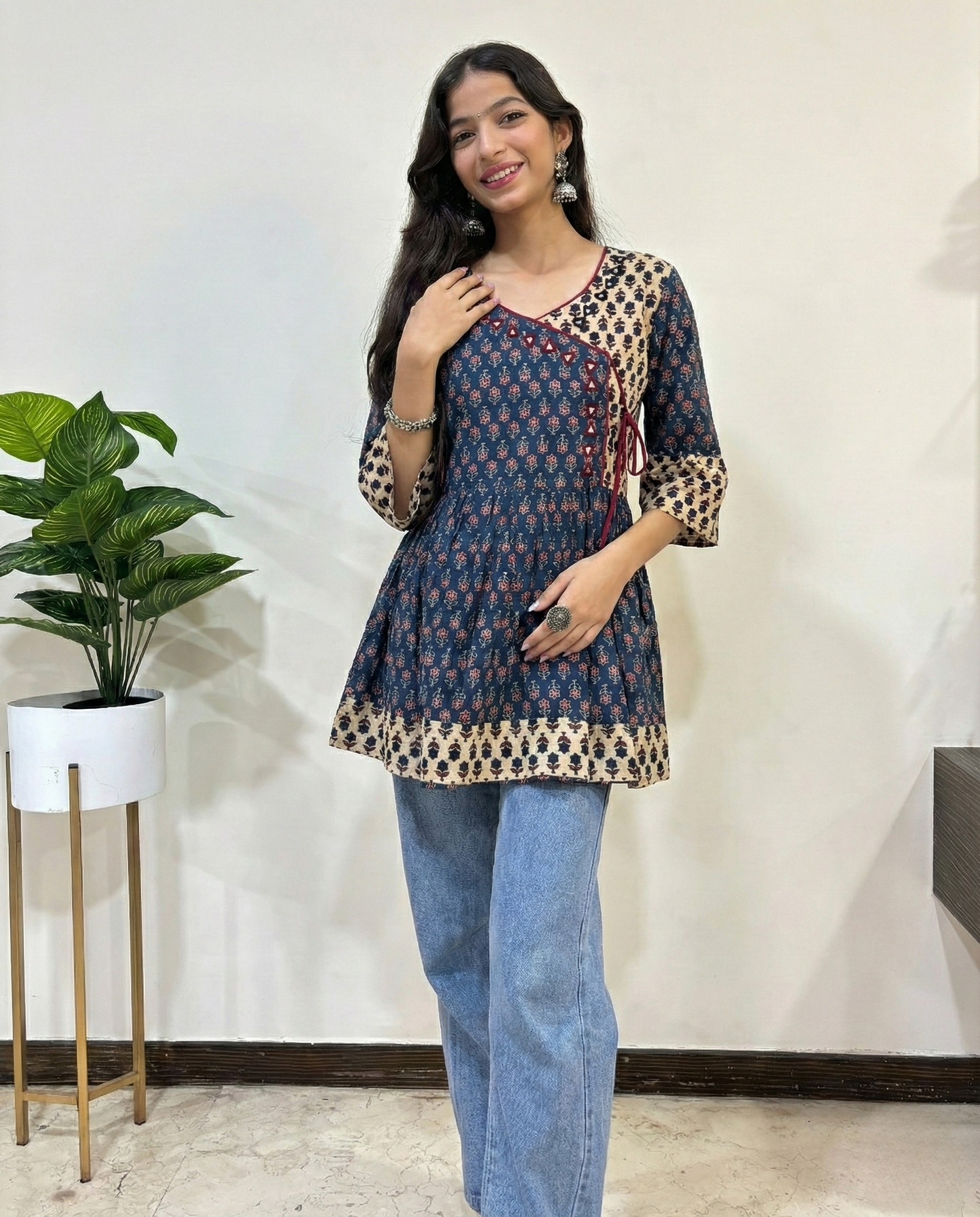 Sara Ajrakh Short Kurti