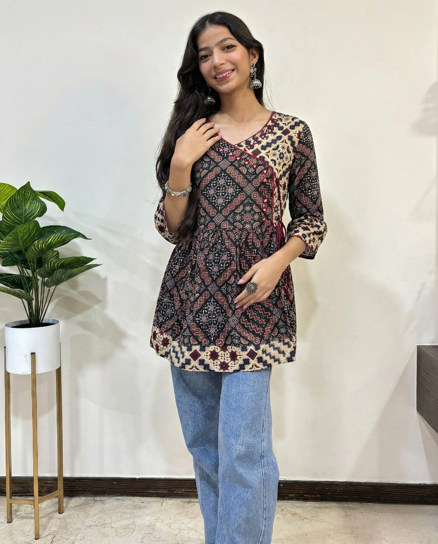 Sara Ajrakh Short Kurti