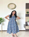 Ajrakh Kiara A-line Long Kurti with Mirror Work
